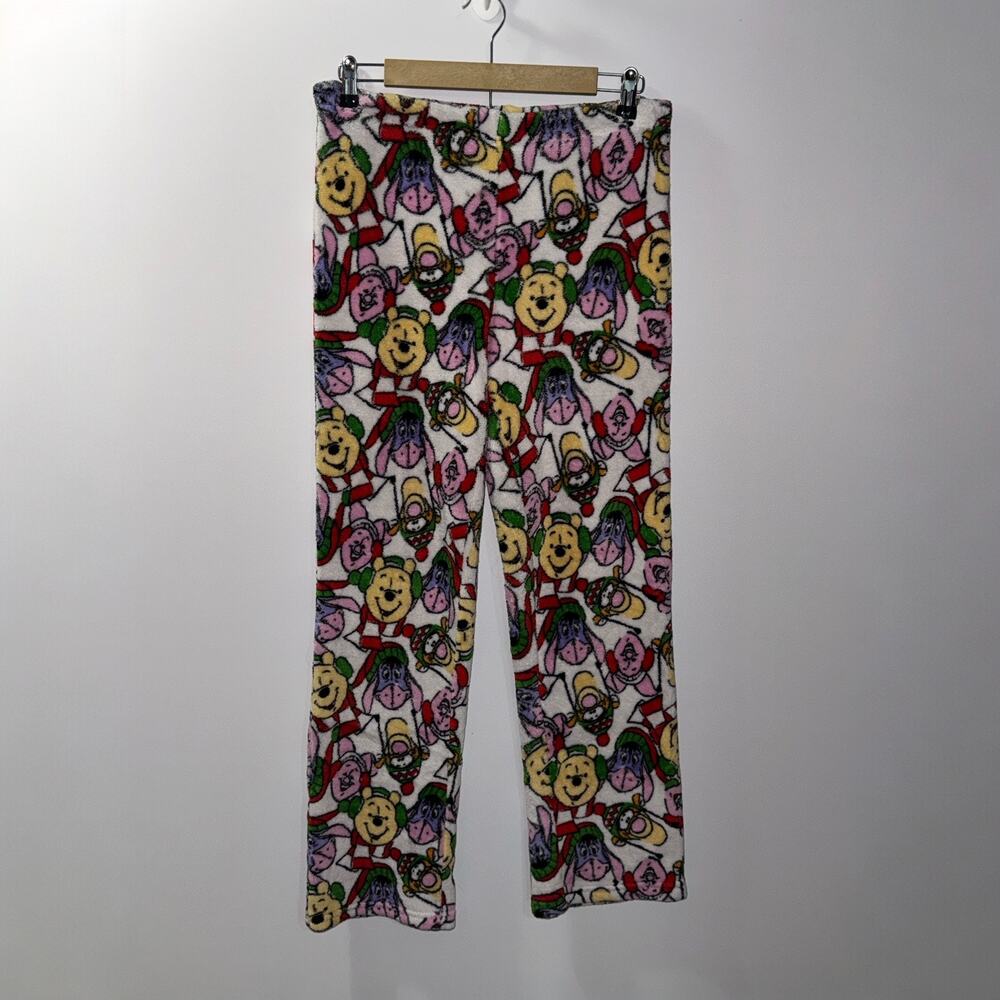 Disney Winnie the Pooh white/multicolor Pajama Pants women’s Size Medium (8-10)